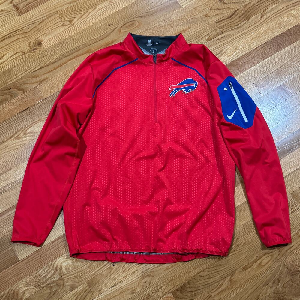 Nike Windbreaker Jacket Buffallo Bills Mens XL Red Pullover On Field